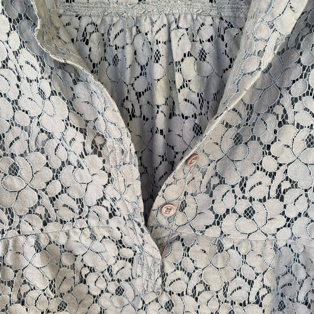 Elegant Lace Women's Top in Blue Michael Kors - Picture 3 of 6